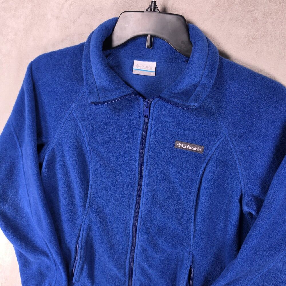 Columbia Womens Benton Springs Full Zip Fleece Jacket Blue Size m